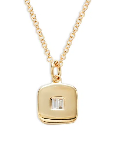Saks Fifth Avenue Women's 14k Yellow Gold & 0.04 Tcw Diamond Pendant Necklace