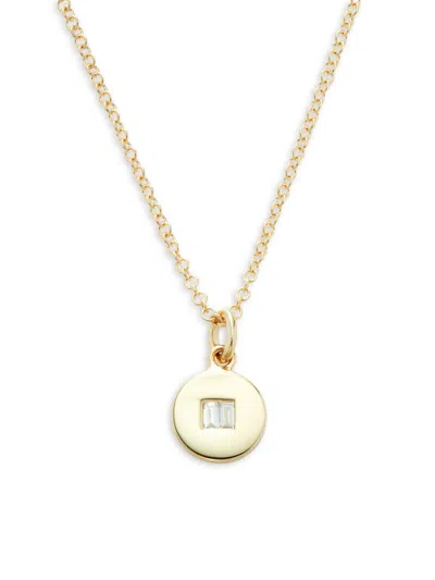 Saks Fifth Avenue Women's 14k Yellow Gold & 0.04 Tcw Diamond Pendant Necklace/18"