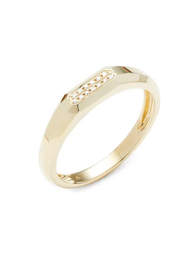 Saks Fifth Avenue Women's 14k Yellow Gold & 0.04 Tcw Diamond Ring