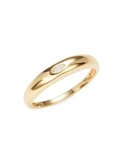 Saks Fifth Avenue Women's 14k Yellow Gold & 0.04 Tcw Diamond Ring