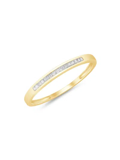 Saks Fifth Avenue Women's 14k Yellow Gold & 0.05 Tcw Diamond Band Ring