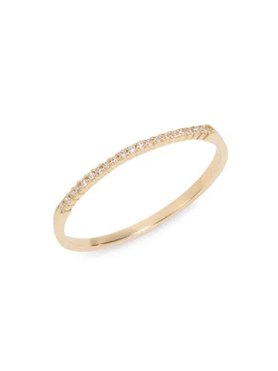 Saks Fifth Avenue Women's 14k Yellow Gold & 0.05 Tcw Diamond Band Ring