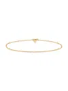 Saks Fifth Avenue Women's 14k Yellow Gold & 0.05 Tcw Diamond Bezel Anklet In Yellow Gold