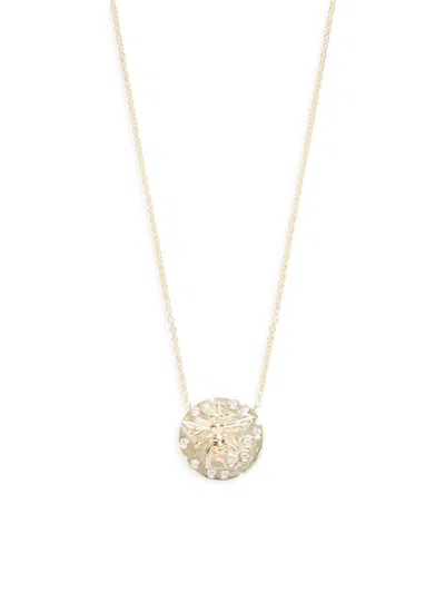 Saks Fifth Avenue Women's 14k Yellow Gold & 0.05 Tcw Diamond Bumble Bee Pendant Necklace