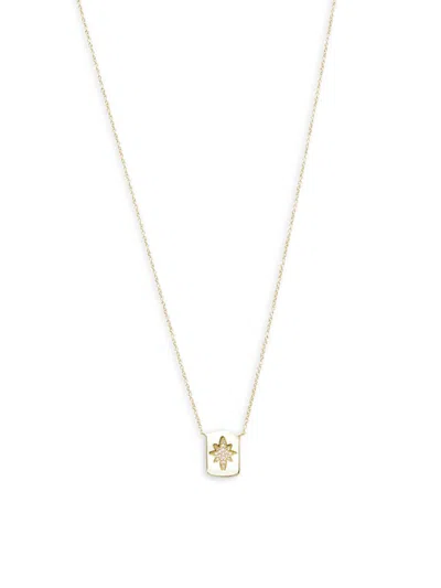 Saks Fifth Avenue Women's 14k Yellow Gold & 0.05 Tcw Diamond Star Necklace