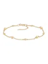 SAKS FIFTH AVENUE WOMEN'S 14K YELLOW GOLD & 0.05 TCW DIAMOND STATION BRACELET