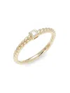 Saks Fifth Avenue Women's 14k Yellow Gold & 0.05 Tcw Diamond Twisted Ring In Yellow Gold