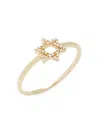 SAKS FIFTH AVENUE WOMEN'S 14K YELLOW GOLD & 0.052 TCW DIAMOND STAR RING