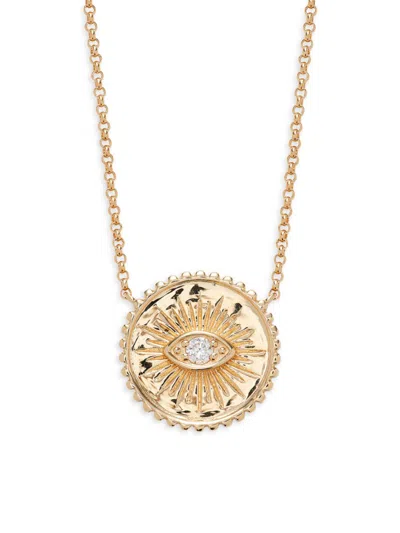 Saks Fifth Avenue Women's 14k Yellow Gold & 0.057 Tcw Diamond Pendant Necklace