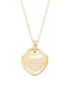 SAKS FIFTH AVENUE WOMEN'S 14K YELLOW GOLD & 0.06 TCW DIAMOND HEART SHAPED PENDANT NECKLACE