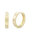 Saks Fifth Avenue Women's 14k Yellow Gold & 0.06 Tcw Diamond Huggie Earrings In Gold