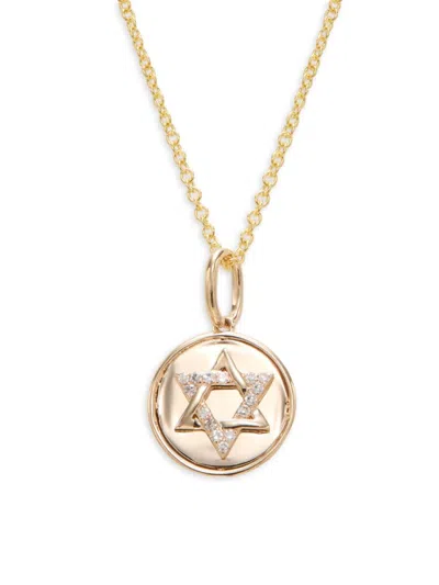 Saks Fifth Avenue Women's 14k Yellow Gold & 0.06 Tcw Diamond Star Pendant Necklace