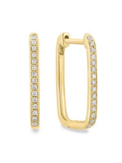 Saks Fifth Avenue Women's 14k Yellow Gold & 0.07 Tcw Diamond Huggie Earrings