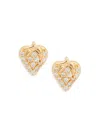 SAKS FIFTH AVENUE WOMEN'S 14K YELLOW GOLD & 0.076 TCW DIAMOND STRAWBERRY STUD EARRINGS