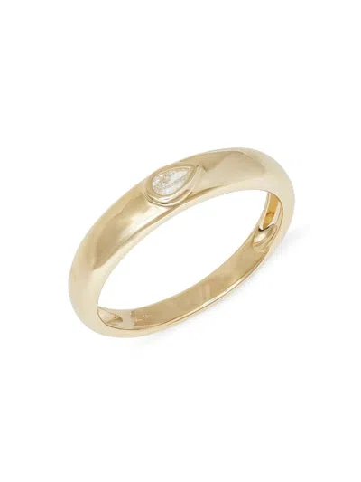 Saks Fifth Avenue Women's 14k Yellow Gold & 0.08 Tcw Diamond Band Ring