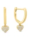 Saks Fifth Avenue Women's 14k Yellow Gold & 0.08 Tcw Diamond Earrings In Gold