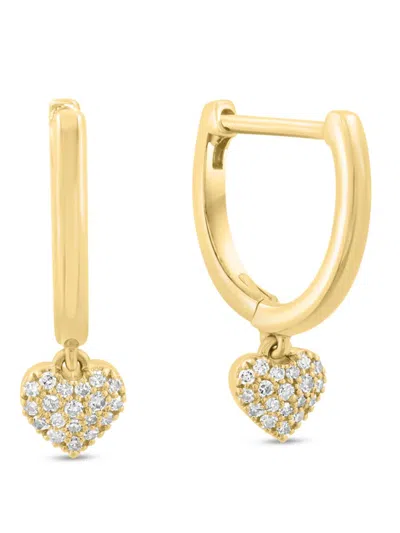 Saks Fifth Avenue Women's 14k Yellow Gold & 0.08 Tcw Diamond Earrings