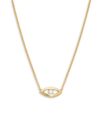 Saks Fifth Avenue Women's 14k Yellow Gold & 0.08 Tcw Diamond Necklace