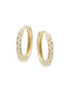 Saks Fifth Avenue Women's 14k Yellow Gold & 0.09 Tcw Diamond Huggie Earrings In Yellow Gold