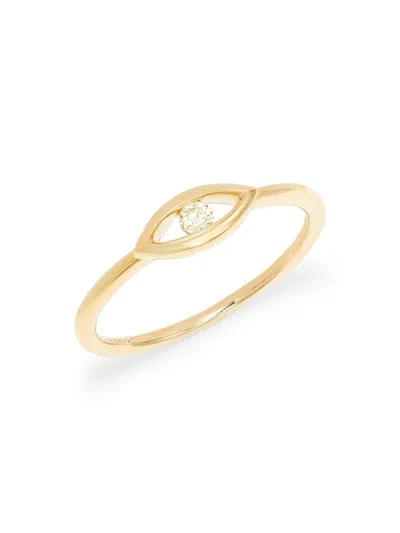 Saks Fifth Avenue Women's 14k Yellow Gold & 0.09 Tcw Diamond Ring In Neutral