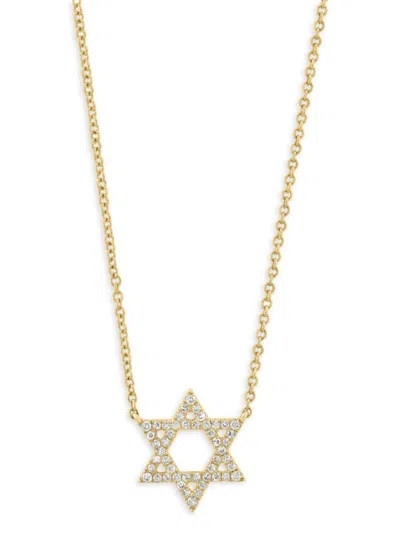 Saks Fifth Avenue Women's 14k Yellow Gold & 0.09 Tcw Diamond Star Pendant Necklace