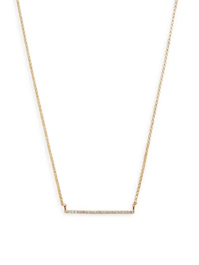Saks Fifth Avenue Women's 14k Yellow Gold & 0.097 Tcw Diamond Pendant Necklace