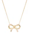 Saks Fifth Avenue Women's 14k Yellow Gold & 0.1 Tcw Diamond Bow Pendant Necklace In Yellow Gold