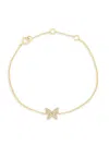 Saks Fifth Avenue Women's 14k Yellow Gold & 0.1 Tcw Diamond Chain Bracelet In Gold