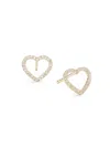 SAKS FIFTH AVENUE WOMEN'S 14K YELLOW GOLD & 0.1 TCW DIAMOND HEART STUD EARRINGS