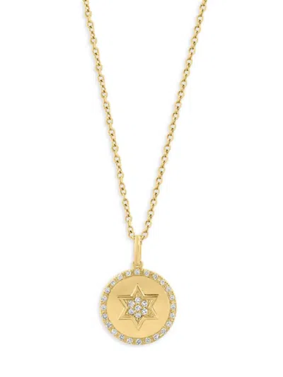 Saks Fifth Avenue Women's 14k Yellow Gold & 0.1 Tcw Diamond Pendant Necklace