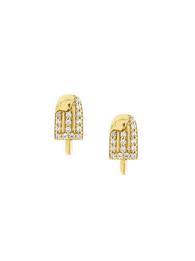 Saks Fifth Avenue Women's 14k Yellow Gold & 0.1 Tcw Diamond Popsicle Stud Earrings