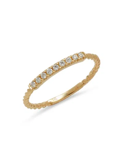 Saks Fifth Avenue Women's 14k Yellow Gold & 0.1 Tcw Diamond Ring