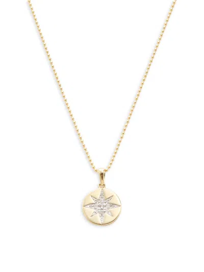 Saks Fifth Avenue Women's 14k Yellow Gold & 0.1 Tcw Diamond Star Pendant Necklace