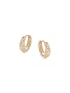 Saks Fifth Avenue Women's 14k Yellow Gold & 0.10 Tcw Diamond Huggie Earrings In Yellow Gold