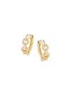 Saks Fifth Avenue Women's 14k Yellow Gold & 0.10 Tcw Diamond Paperclip Chain Huggie Earrings In Yellow Gold