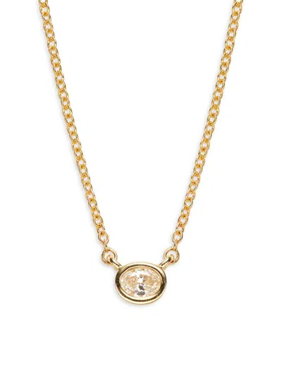 Saks Fifth Avenue Women's 14k Yellow Gold & 0.10 Tcw Diamond Pendant Necklace/18"