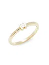 Saks Fifth Avenue Women's 14k Yellow Gold & 0.10 Tcw Diamond Princess Ring In Yellow Gold