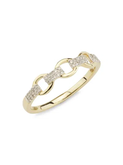 Saks Fifth Avenue Women's 14k Yellow Gold & 0.10 Tcw Diamond Ring