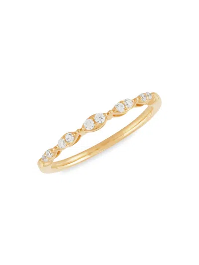 Saks Fifth Avenue Women's 14k Yellow Gold & 0.10 Tcw Diamond Ring