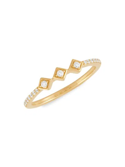 Saks Fifth Avenue Women's 14k Yellow Gold & 0.10 Tcw Diamond Ring