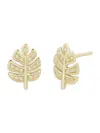 Saks Fifth Avenue Women's 14k Yellow Gold & 0.10 Tcw Diamond Tree Stud Earrings In Gold