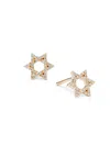 Saks Fifth Avenue Women's 14k Yellow Gold & 0.107 Tcw Diamond Star Stud Earrings In Yellow Gold