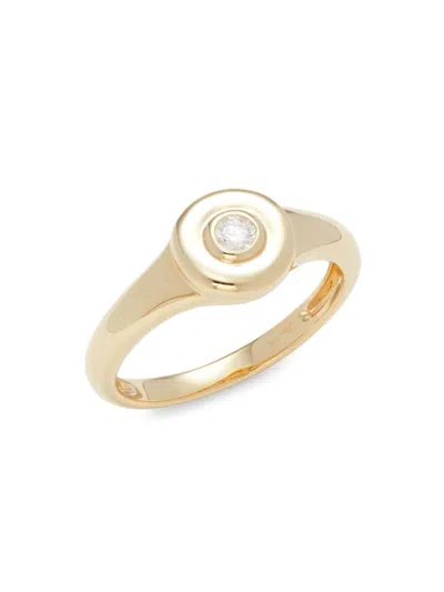 Saks Fifth Avenue Women's 14k Yellow Gold & 0.11 Tcw Diamond Ring In Neutral