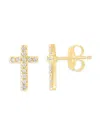 Saks Fifth Avenue Women's 14k Yellow Gold & 0.11 Tcw Diamond Stud Earrings In Gold