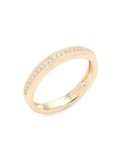 Saks Fifth Avenue Women's 14k Yellow Gold & 0.11 Tcw Lab Grown Diamond Band Ring