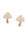 Saks Fifth Avenue Women's 14k Yellow Gold & 0.113 Tcw Diamond Mushroom Stud Earrings In Yellow Gold