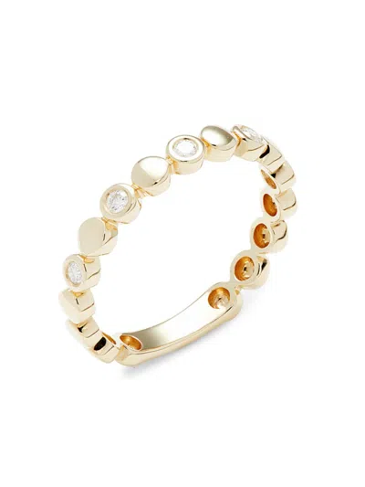 Saks Fifth Avenue Women's 14k Yellow Gold & 0.12 Tcw Diamond Ring