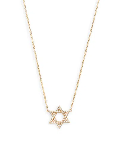 Saks Fifth Avenue Women's 14k Yellow Gold & 0.12 Tcw Diamond Star Necklace