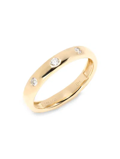 Saks Fifth Avenue Women's 14k Yellow Gold & 0.12 Tcw Lab-grown Diamond Ring