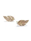 Saks Fifth Avenue Women's 14k Yellow Gold & 0.14 Tcw Diamond Leaf Earrings In Yellow Gold